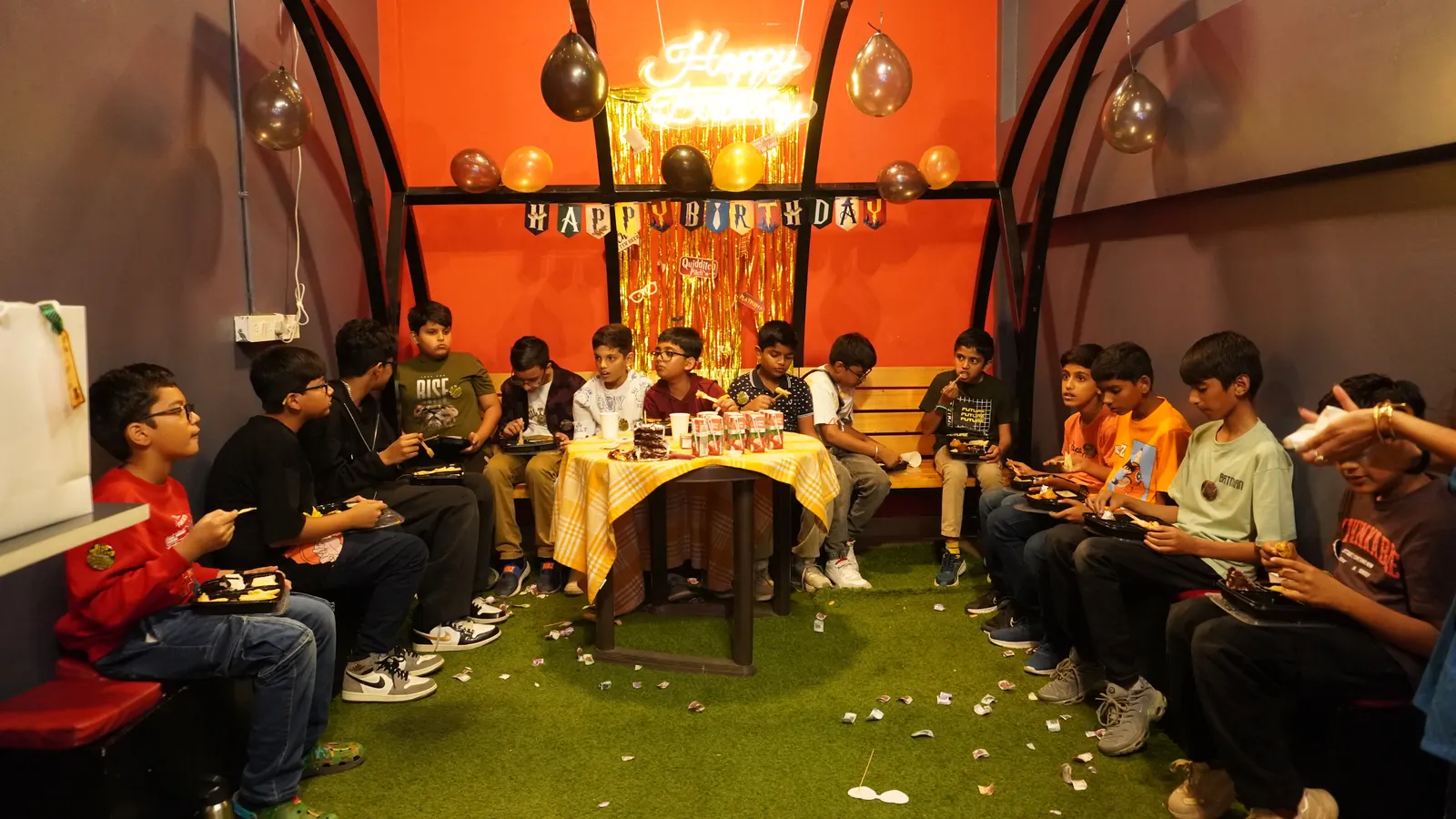 Birthday celebration group enjoying a curated party at Gamingalaxy Whitefield Bengaluru
