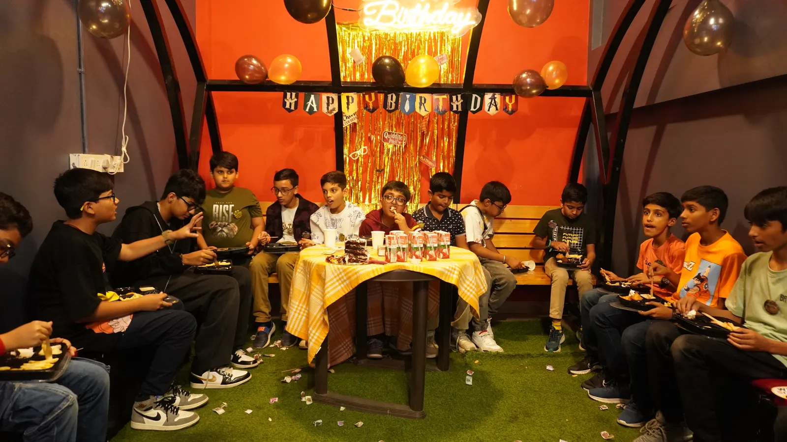 Birthday celebration group enjoying a curated party at Gamingalaxy Whitefield Bengaluru