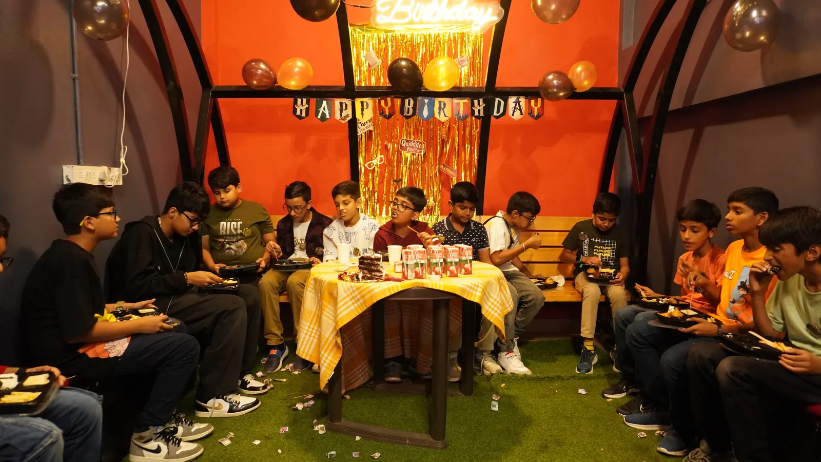 Birthday celebration group enjoying a curated party at Gamingalaxy Whitefield Bengaluru