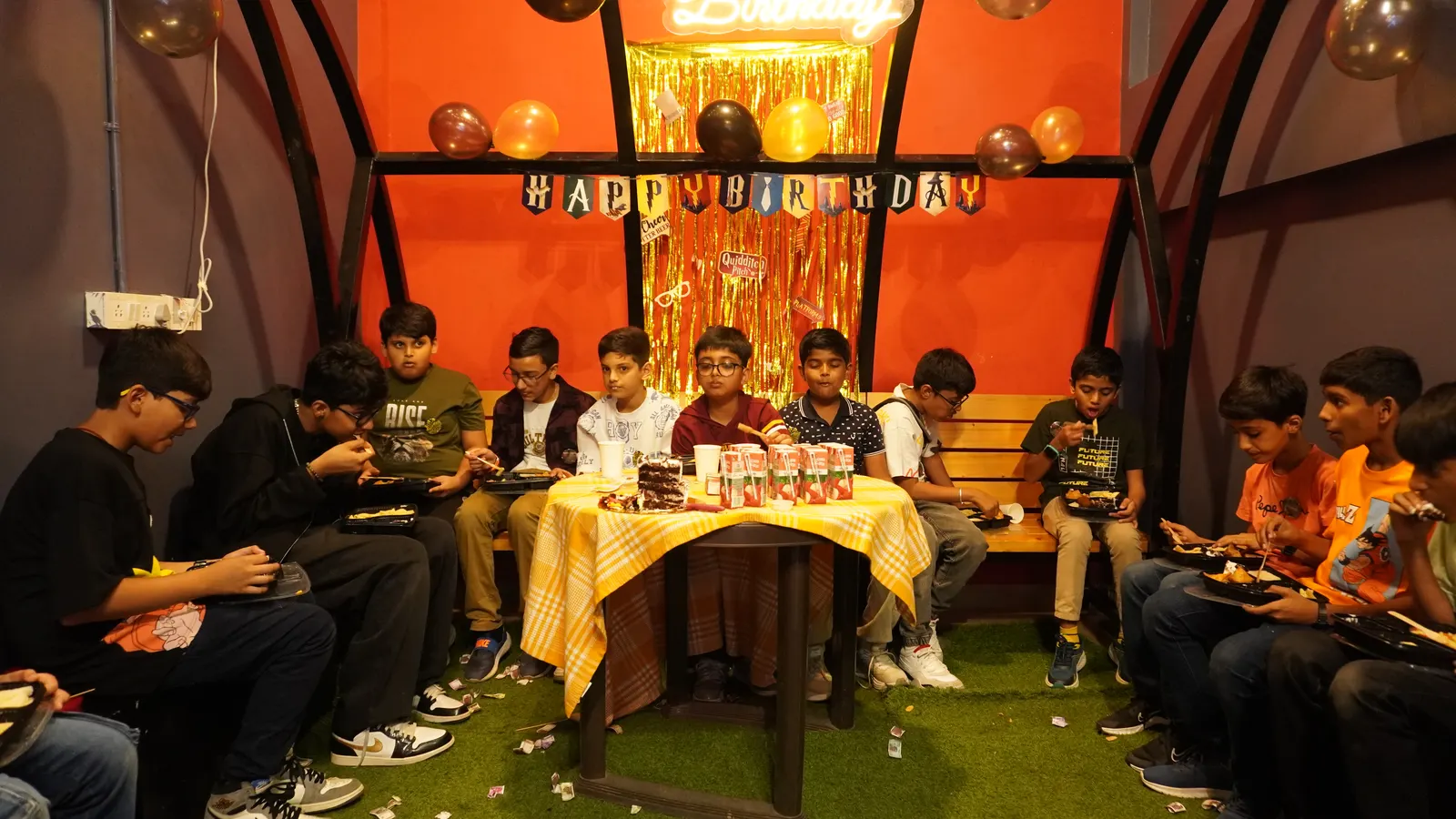 Birthday celebration group enjoying a curated party at Gamingalaxy Whitefield Bengaluru