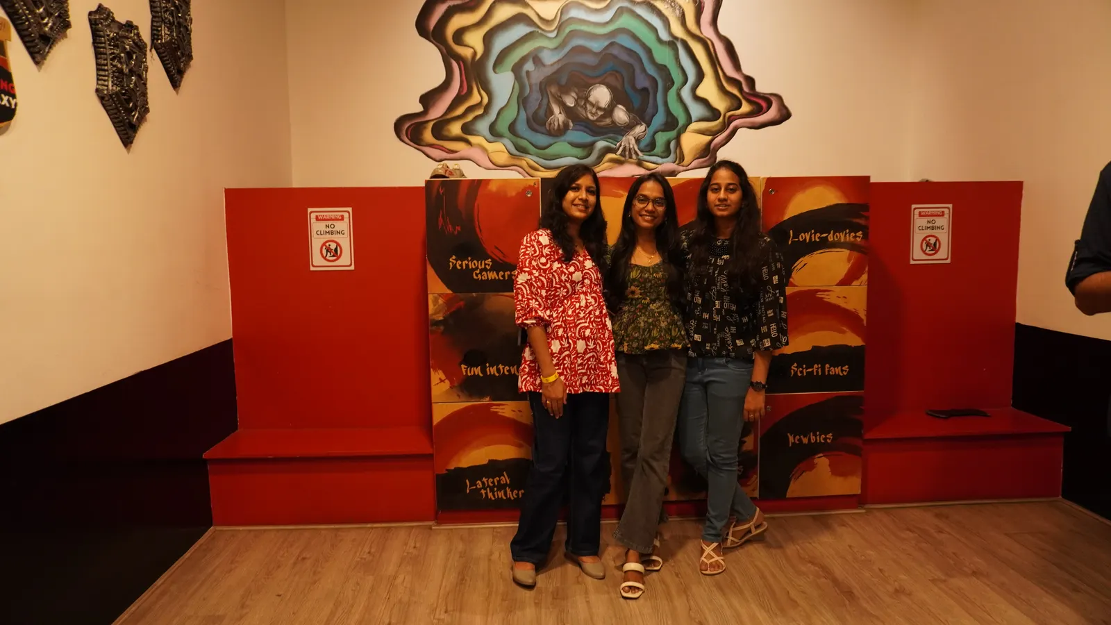 Friends group photo after an immersive escape room style mission at Gamingalaxy