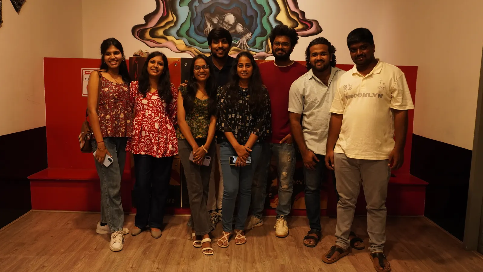 Friends group photo after an immersive escape room style mission at Gamingalaxy