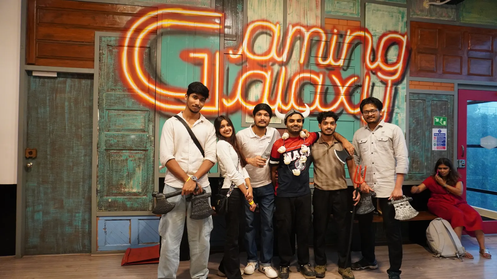 Friends and family group photo at Gamingalaxy indoor adventure arena