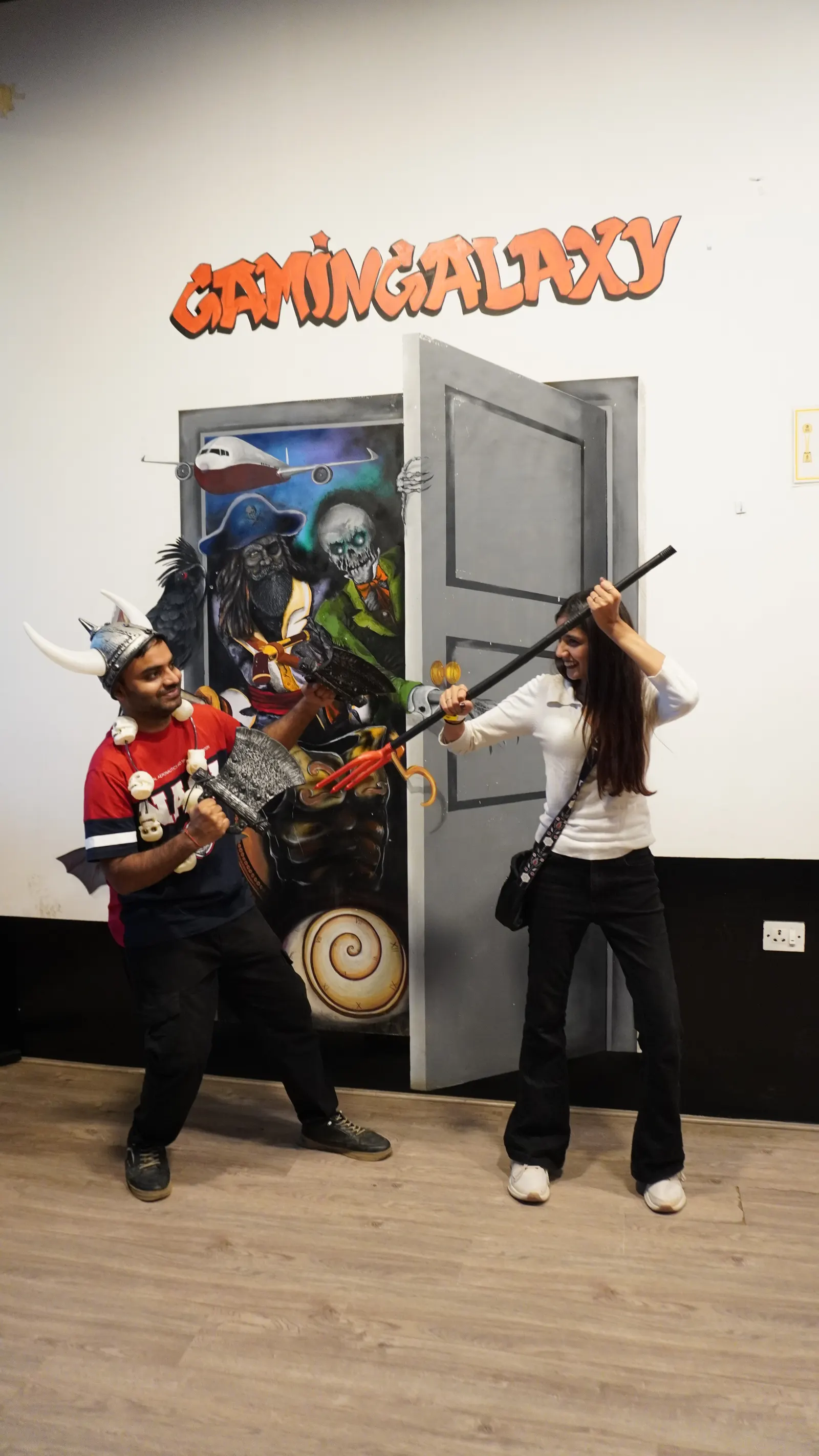 Laser Tag players inside Gamingalaxy indoor arena in Whitefield Bengaluru