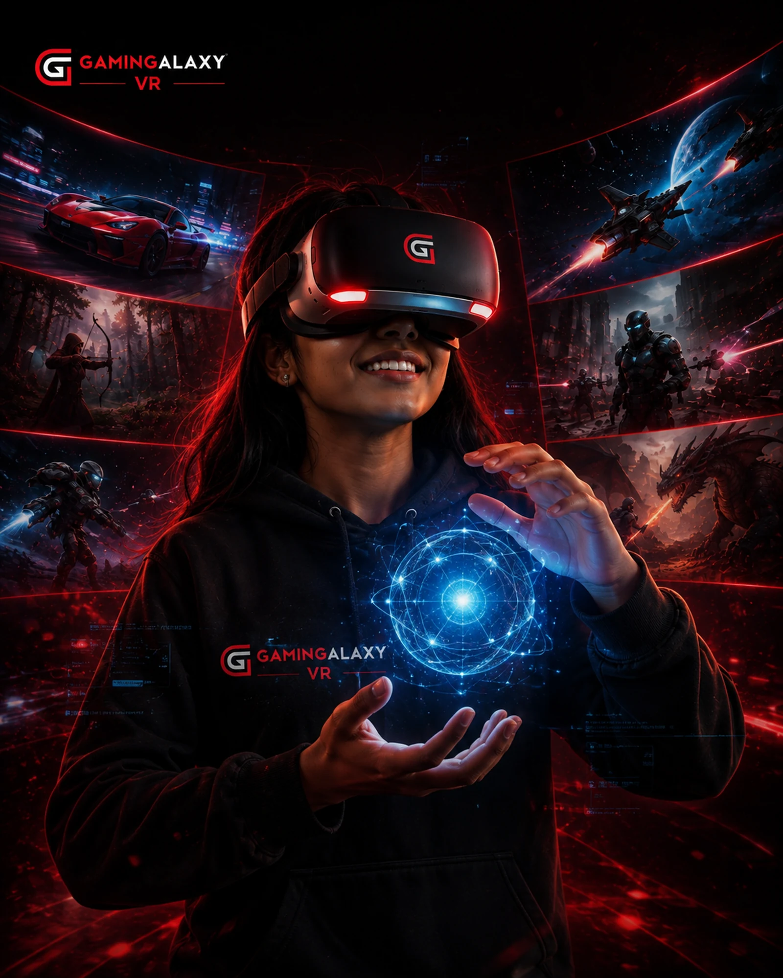 Player exploring an immersive VR game at Gamingalaxy Whitefield Bengaluru